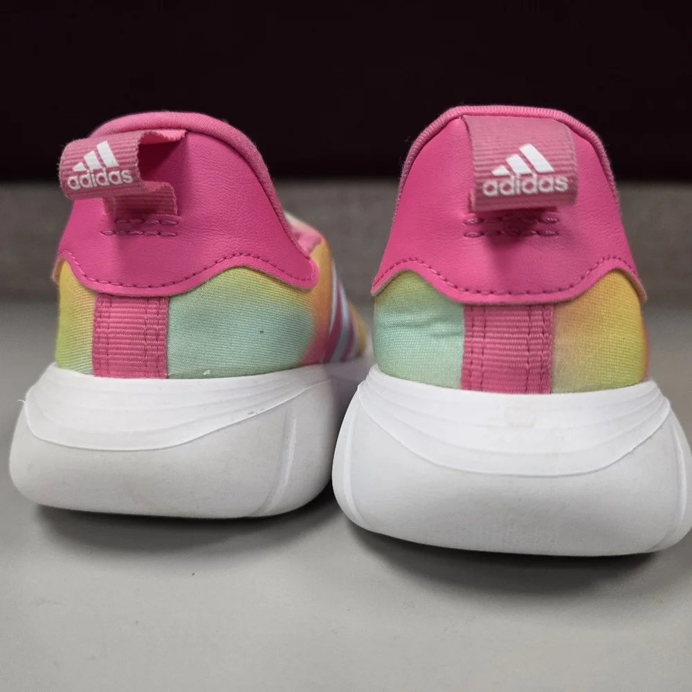 Kids Slip-On Minnie Mouse Rainbow Tie-Dye Shoes - Pink Adidas ID8022 Sz 10k - Picture 2 of 5